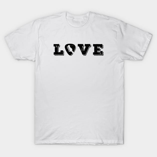 Love Bass Guitar Pick Light Theme T-Shirt by nightsworthy